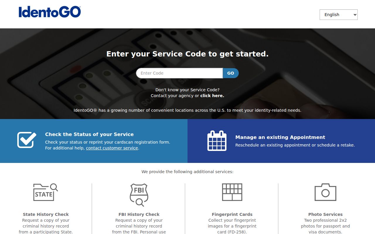 Taylor County criminal record fingerprint enrollment through IdentoGO