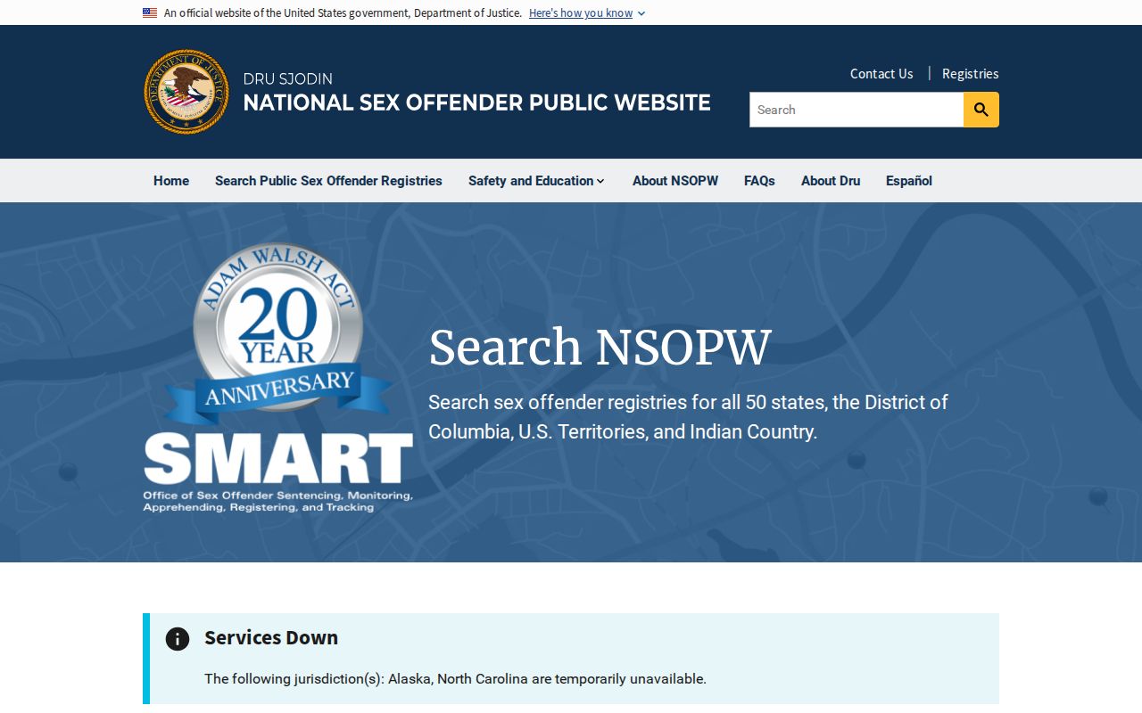 National registry search used with a Taylor County sex offender check